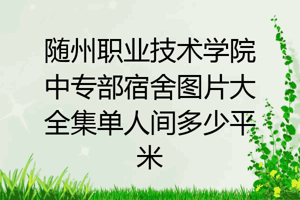 随州职业技术学院中专部宿舍图片大全集单人间多少平米