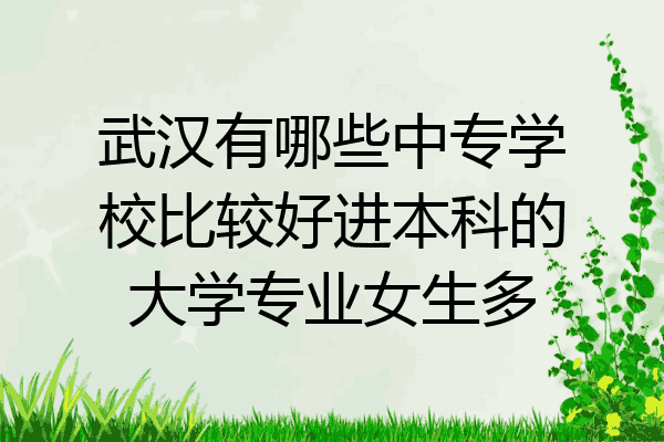 武汉有哪些中专学校比较好进本科的大学专业女生多