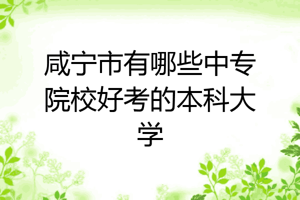 咸宁市有哪些中专院校好考的本科大学