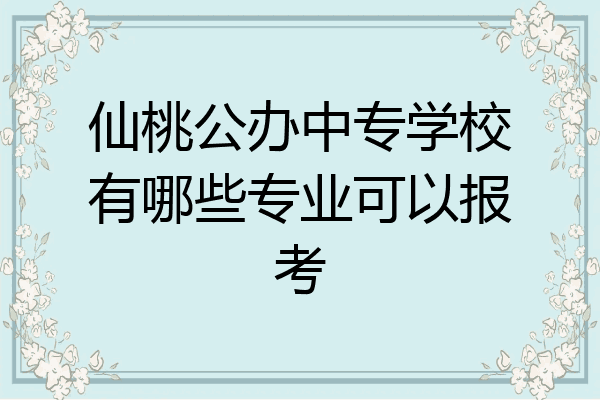 仙桃公办中专学校有哪些专业可以报考