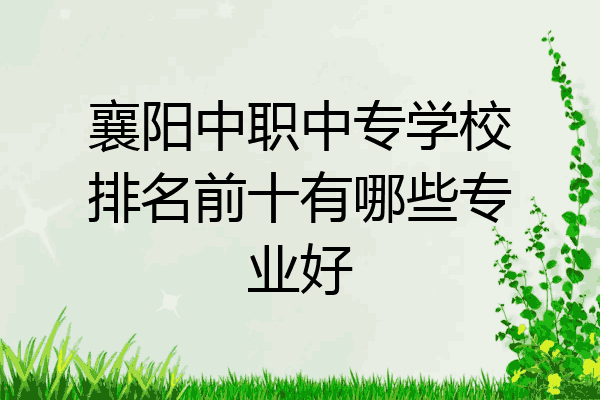 襄阳中职中专学校排名前十有哪些专业好