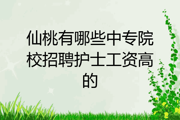 仙桃有哪些中专院校招聘护士工资高的