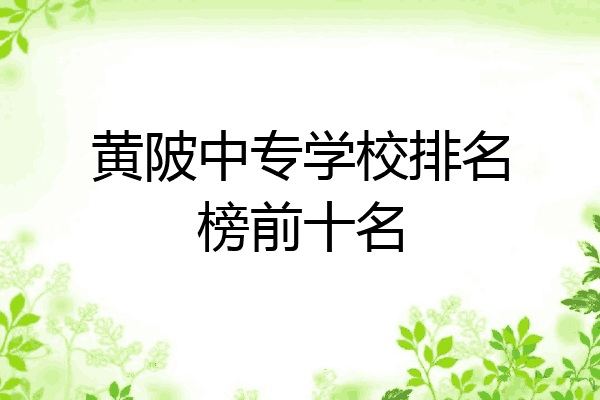 黄陂中专学校排名榜前十名