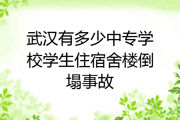 武汉有多少中专学校学生住宿舍楼倒塌事故