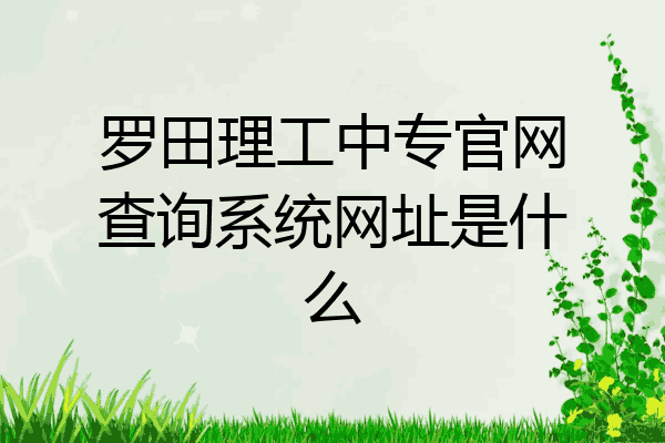 罗田理工中专官网查询系统网址是什么