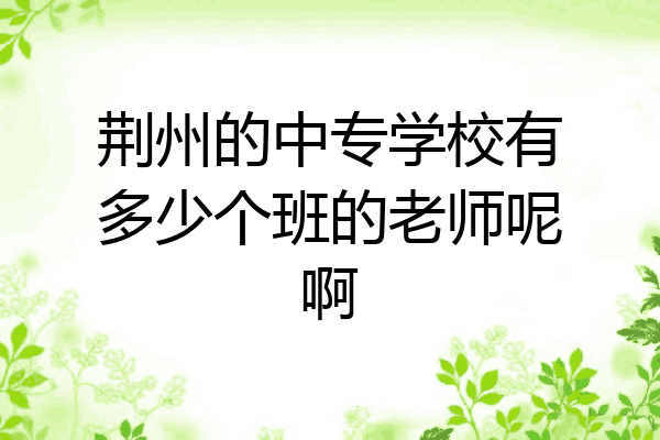荆州的中专学校有多少个班的老师呢啊