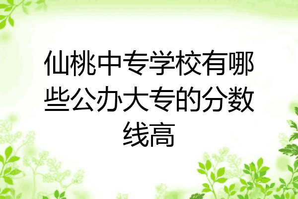 仙桃中专学校有哪些公办大专的分数线高