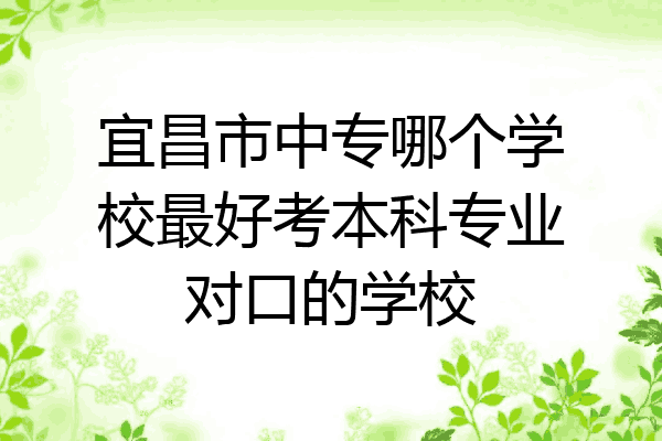 宜昌市中专哪个学校最好考本科专业对口的学校