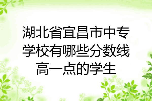 湖北省宜昌市中专学校有哪些分数线高一点的学生