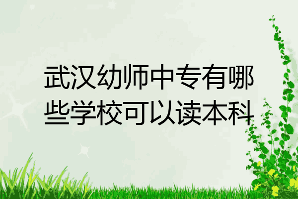 武汉幼师中专有哪些学校可以读本科