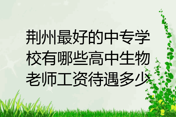 荆州最好的中专学校有哪些高中生物老师工资待遇多少