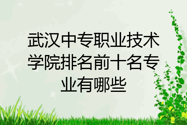 武汉中专职业技术学院排名前十名专业有哪些