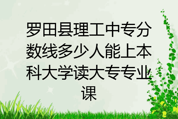 罗田县理工中专分数线多少人能上本科大学读大专专业课
