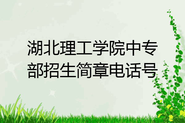 湖北理工学院中专部招生简章电话号