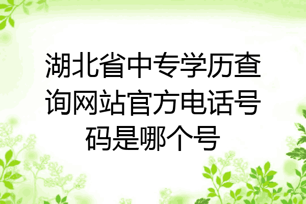 湖北省中专学历查询网站官方电话号码是哪个号