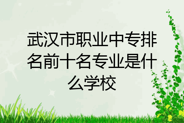 武汉市职业中专排名前十名专业是什么学校
