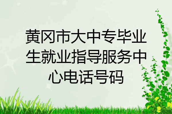 黄冈市大中专毕业生就业指导服务中心电话号码