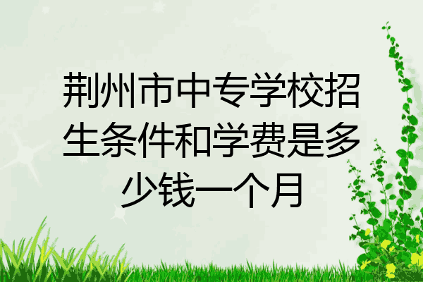 荆州市中专学校招生条件和学费是多少钱一个月