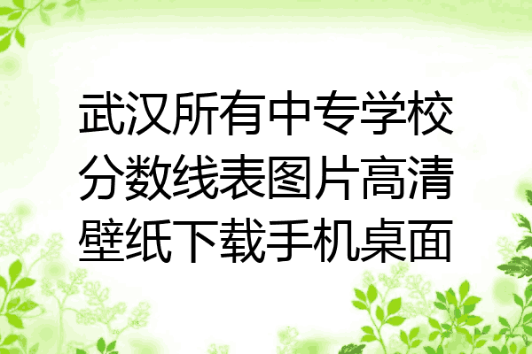 武汉所有中专学校分数线表图片高清壁纸下载手机桌面