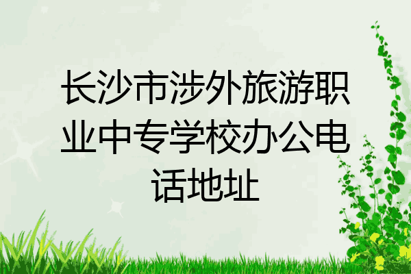 长沙市涉外旅游职业中专学校办公电话地址