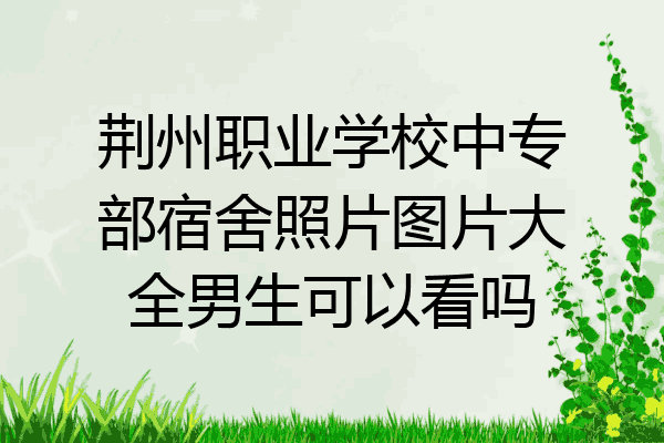 荆州职业学校中专部宿舍照片图片大全男生可以看吗
