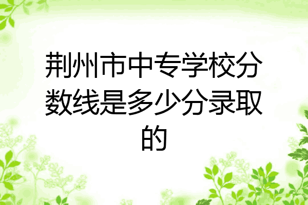 荆州市中专学校分数线是多少分录取的
