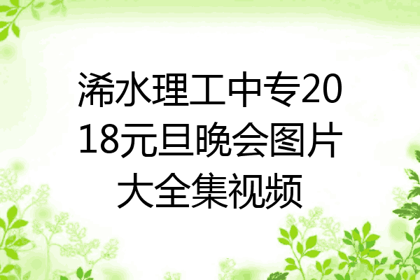 浠水理工中专2018元旦晚会图片大全集视频