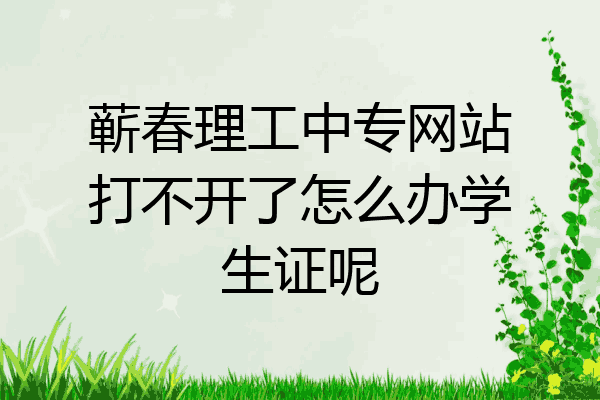 蕲春理工中专网站打不开了怎么办学生证呢
