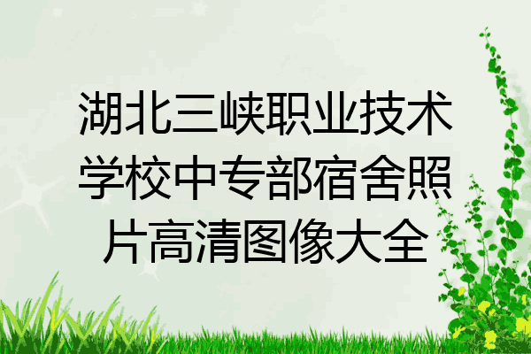 湖北三峡职业技术学校中专部宿舍照片高清图像大全