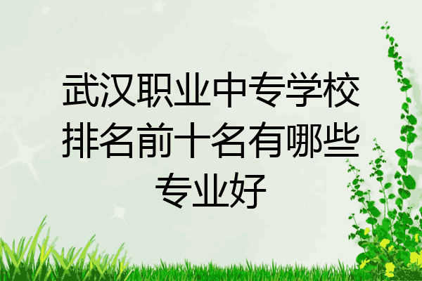 武汉职业中专学校排名前十名有哪些专业好