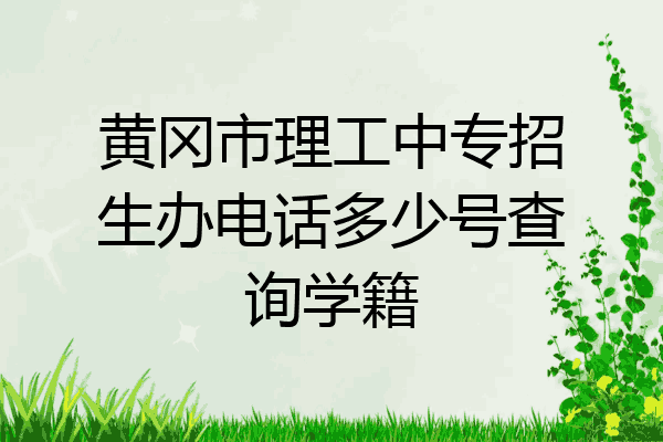 黄冈市理工中专招生办电话多少号查询学籍