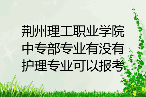 荆州理工职业学院中专部专业有没有护理专业可以报考