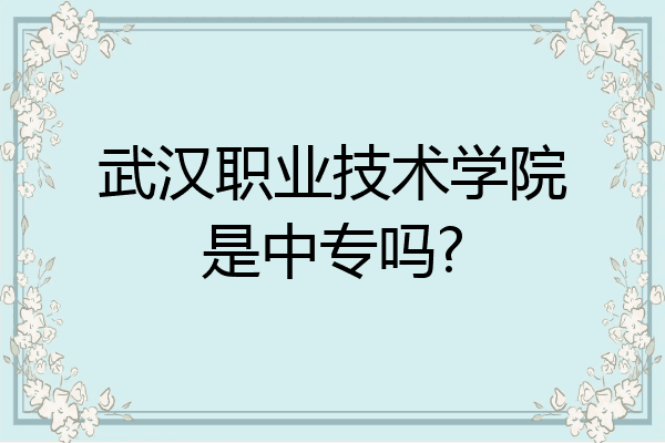 武汉职业技术学院是中专吗?