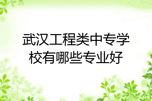武汉工程类中专学校有哪些专业好