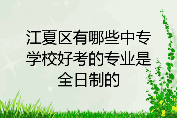 江夏区有哪些中专学校好考的专业是全日制的