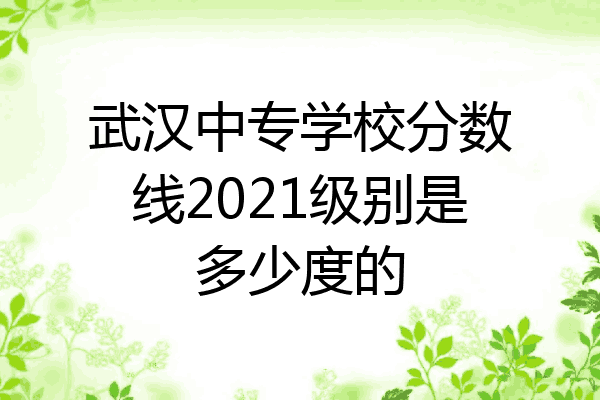 武汉中专学校分数线2021级别是多少度的