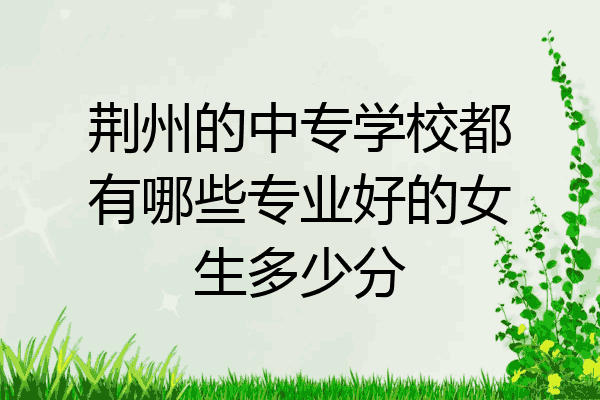 荆州的中专学校都有哪些专业好的女生多少分