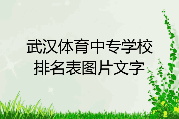 武汉体育中专学校排名表图片文字