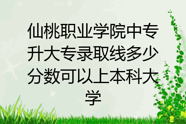 仙桃职业学院中专升大专录取线多少分数可以上本科大学