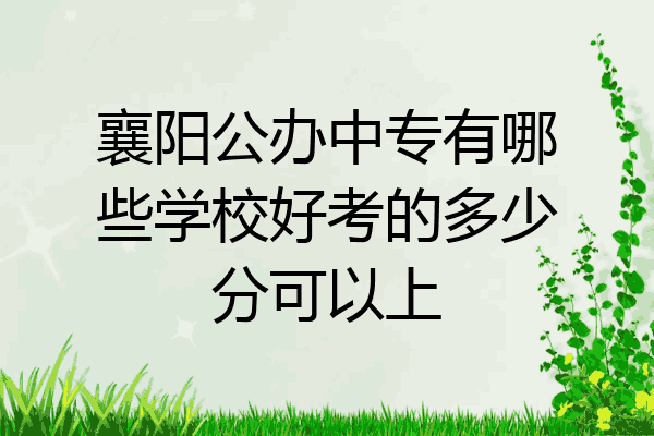 襄阳公办中专有哪些学校好考的多少分可以上
