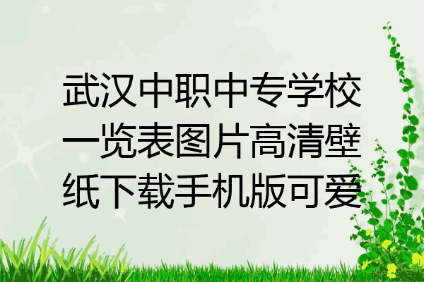 武汉中职中专学校一览表图片高清壁纸下载手机版可爱