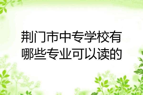 荆门市中专学校有哪些专业可以读的