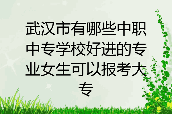 武汉市有哪些中职中专学校好进的专业女生可以报考大专