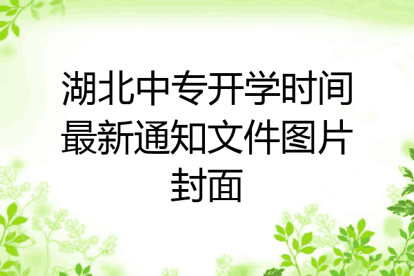 湖北中专开学时间最新通知文件图片封面