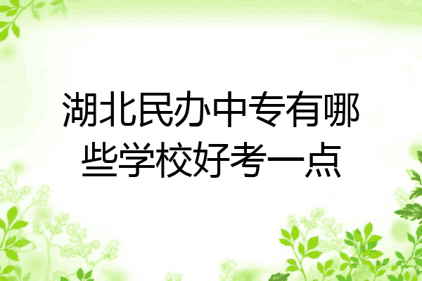 湖北民办中专有哪些学校好考一点