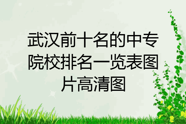 武汉前十名的中专院校排名一览表图片高清图