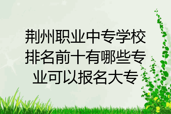 荆州职业中专学校排名前十有哪些专业可以报名大专