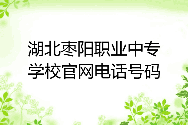 湖北枣阳职业中专学校官网电话号码