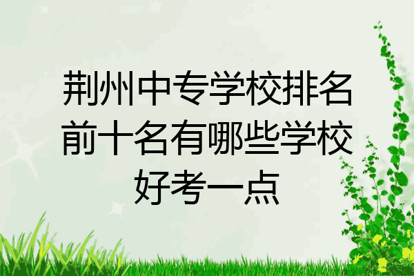 荆州中专学校排名前十名有哪些学校好考一点