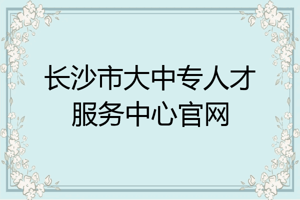 长沙市大中专人才服务中心官网